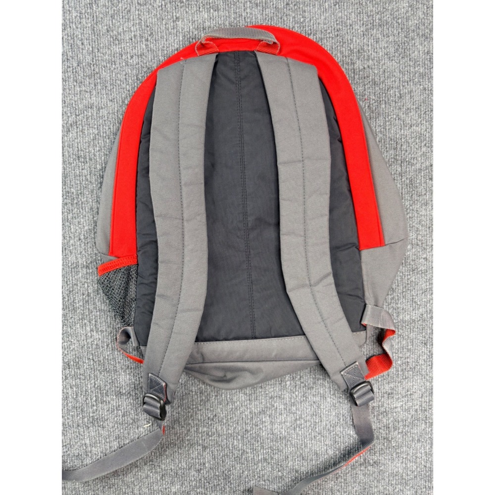 Nike Backpack Red Gray Y2K School Travel Bag Large Logo BA2998-061 - Picture 3 of 5